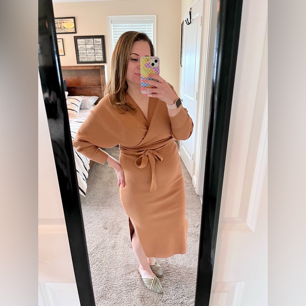 Long Sleeve Wrap Dress